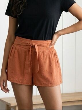 EUC ONEILL O'NEILL DARLA DOT SHORT Sz Medium orange.! First pic cover shot